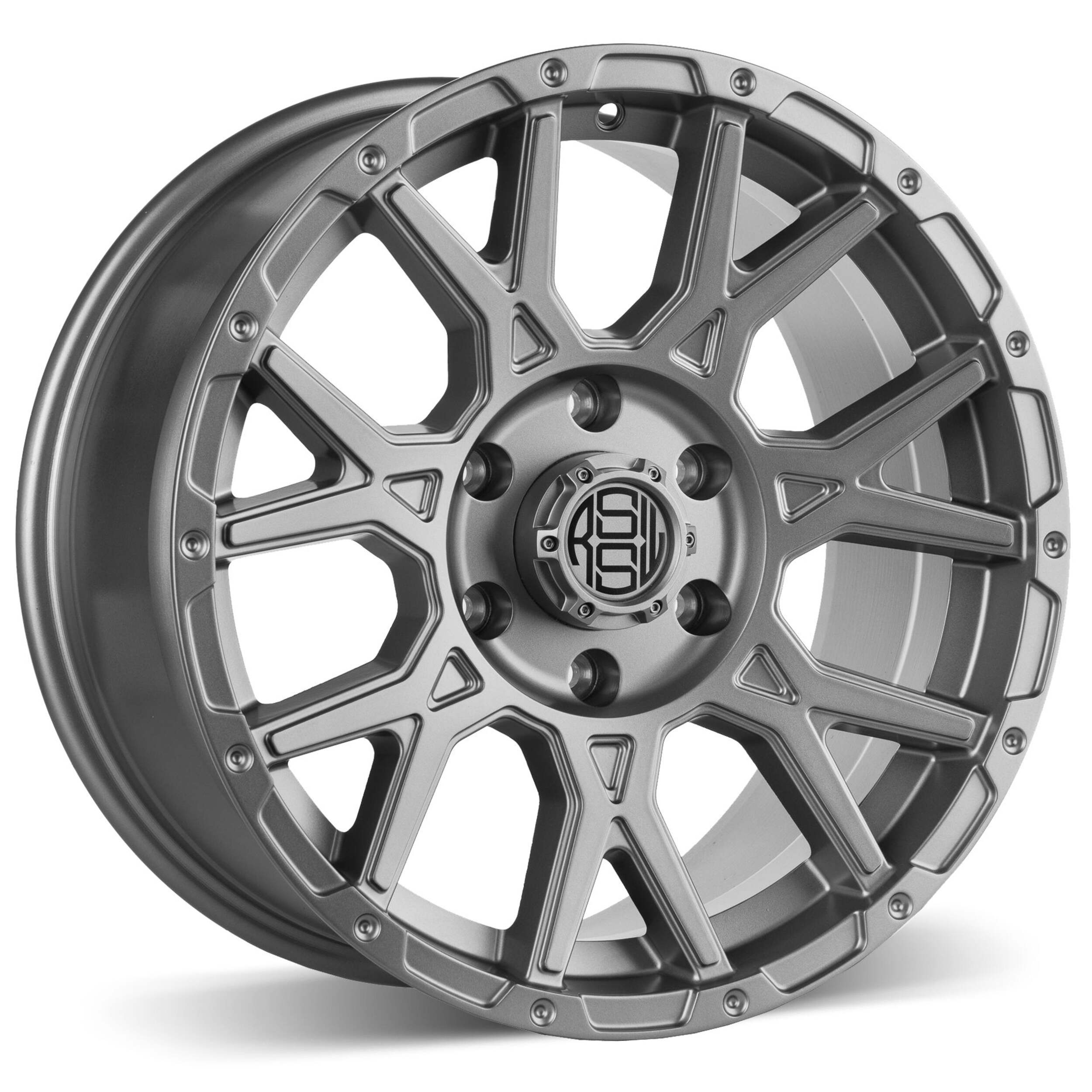 RSSW Strike Truck Alloy Wheel/Rim, Matte Gun Metal Front_Angled_Left