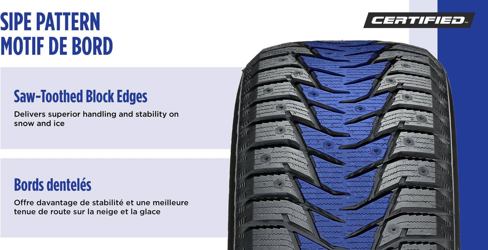 Certified WinterTrek Studdable Tire for Passenger CUV Canadian