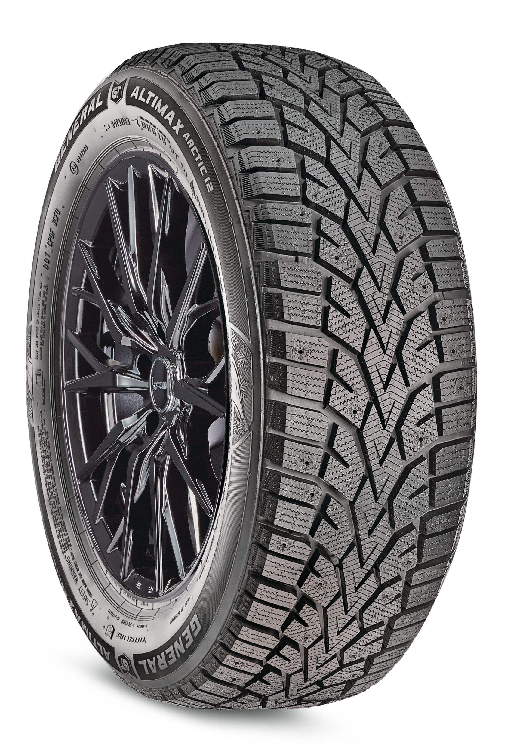 Pneu d'hiver cloutable General Altimax Arctic 12 pour véhicules de tourisme et véhicules utilitaires multisegments Front_Three_Fourths_Angled_Right