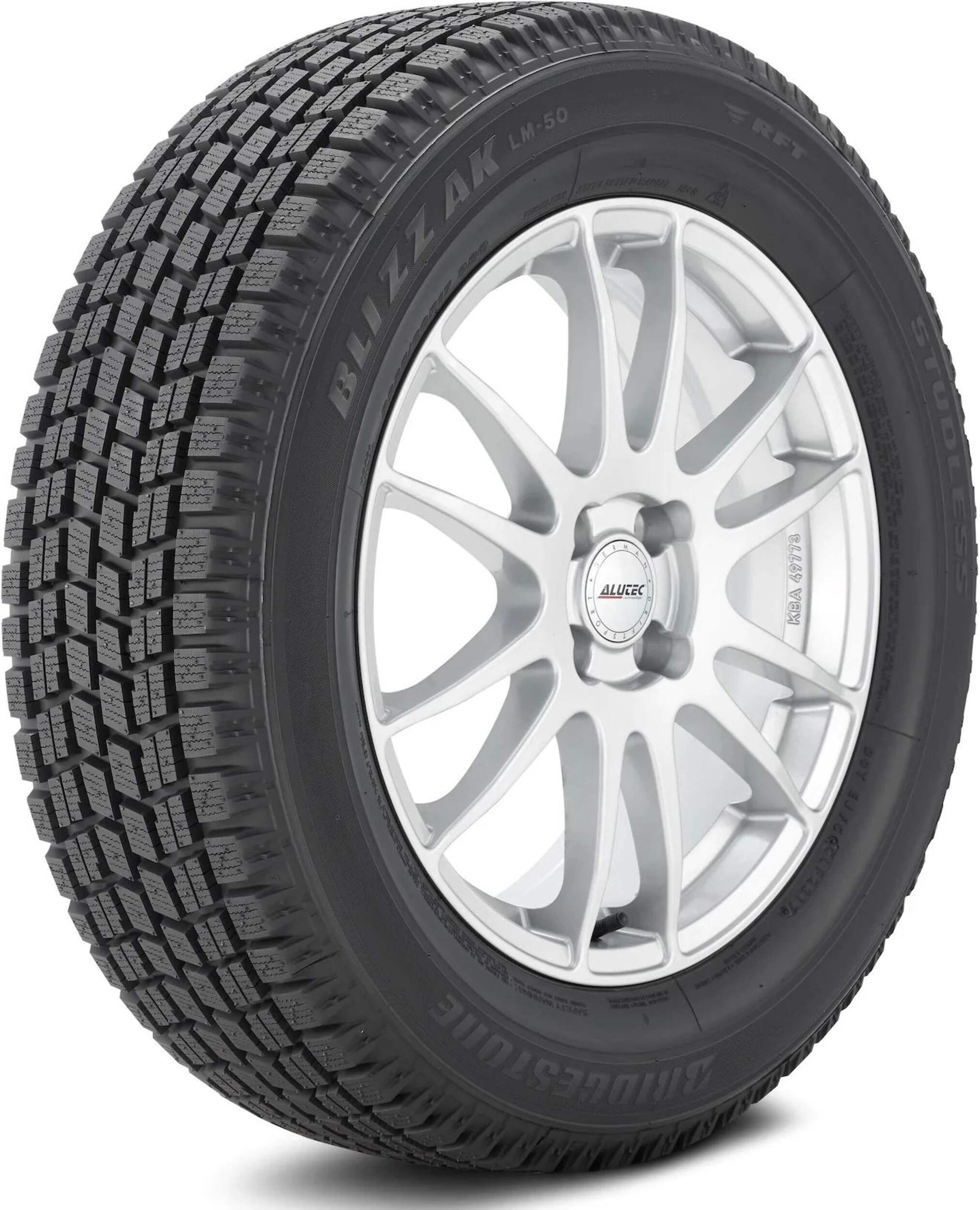 Pneu Bridgestone Blizzak LM50 RFT Front_Three_Fourths_Angled_Left