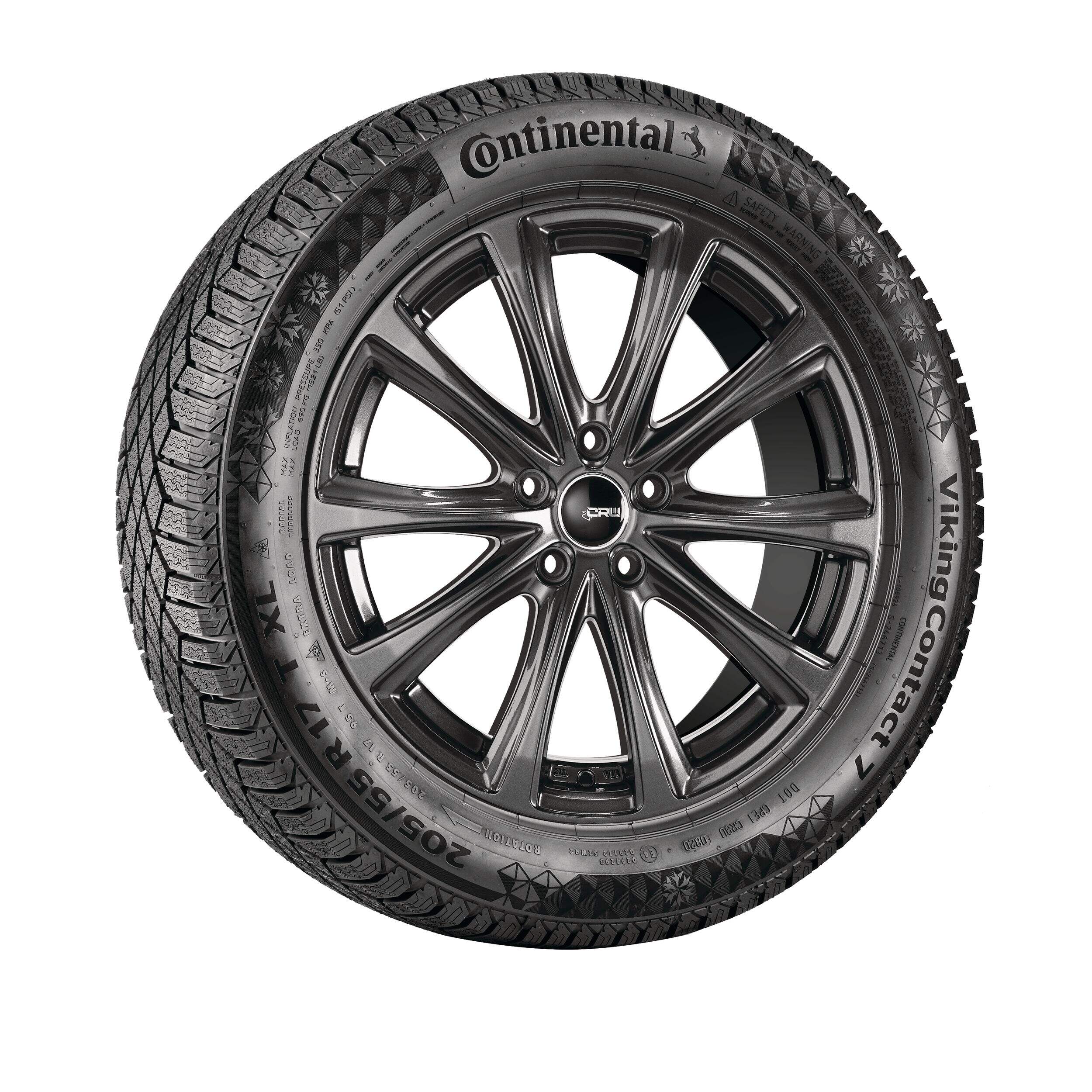 Continental VikingContact™ 7 Winter Tire for Passenger & CUV, for Icy/Snowy/Wet Surfaces Front_Angled_Right
