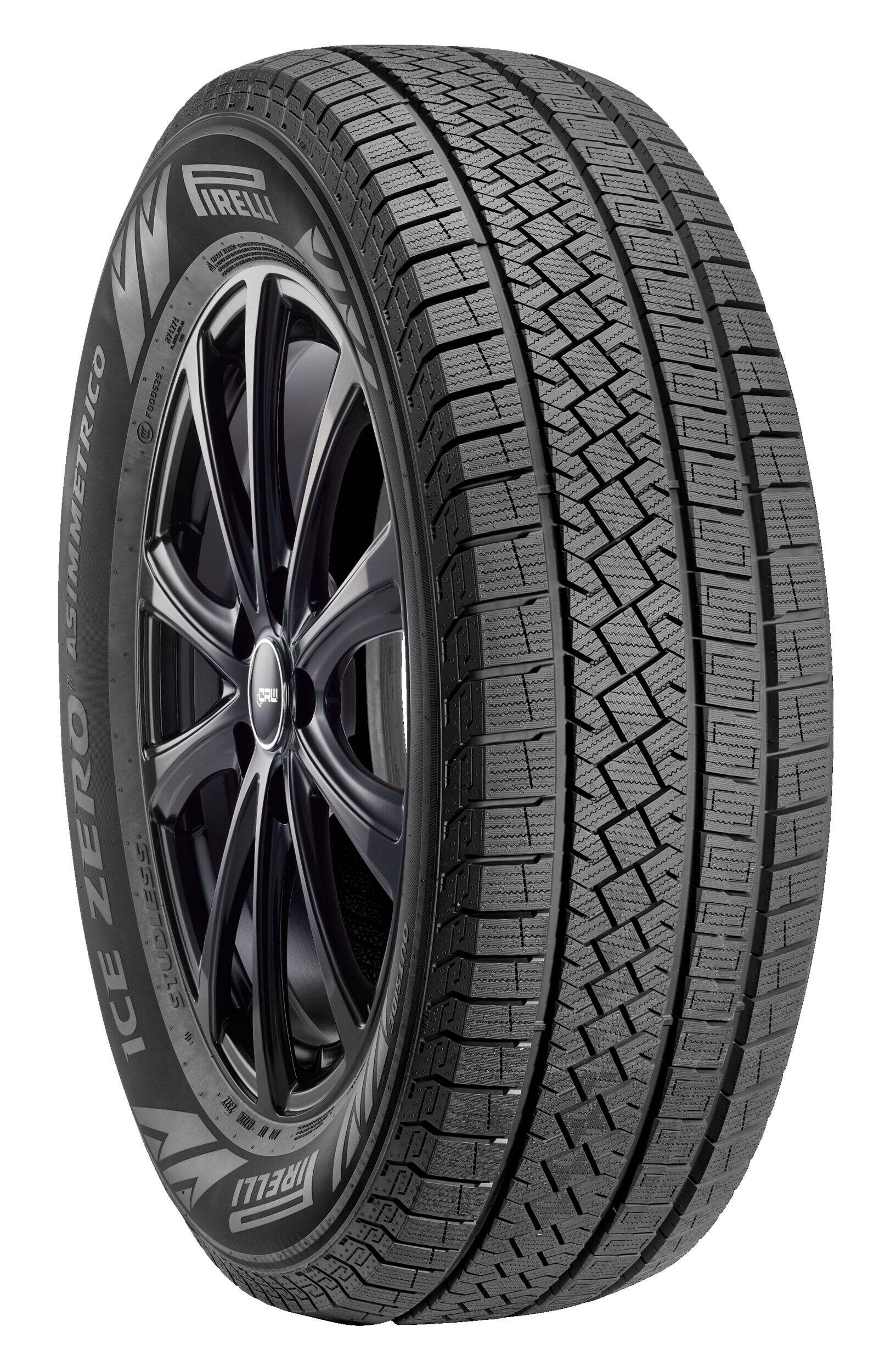 Pneu Pirelli Ice Zero Asimmetrico Front_Three_Fourths_Angled_Right