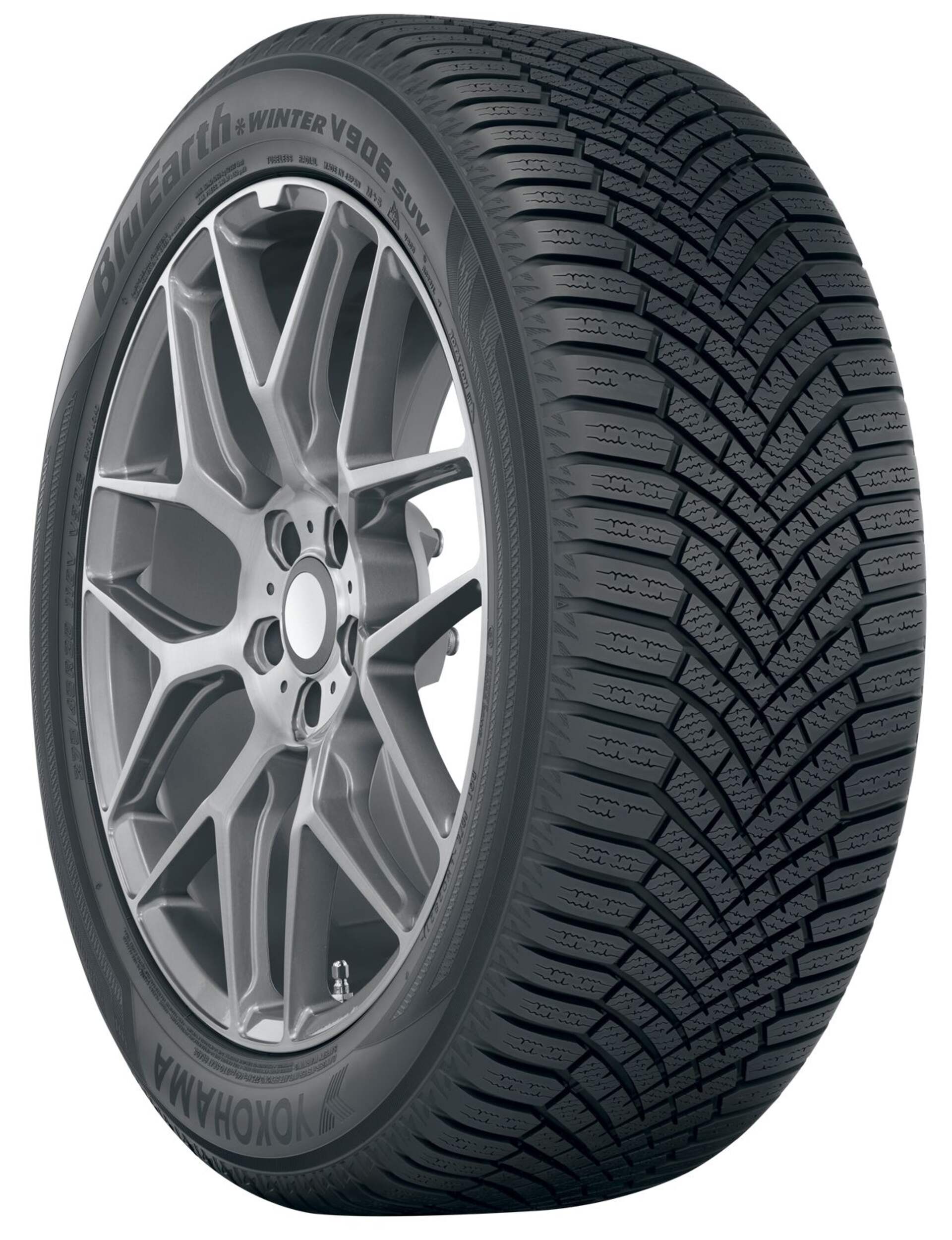 Pneu d'hiver pour camionnettes et VUS V906 Yokohama BluEarth Front_Three_Fourths_Angled_Right