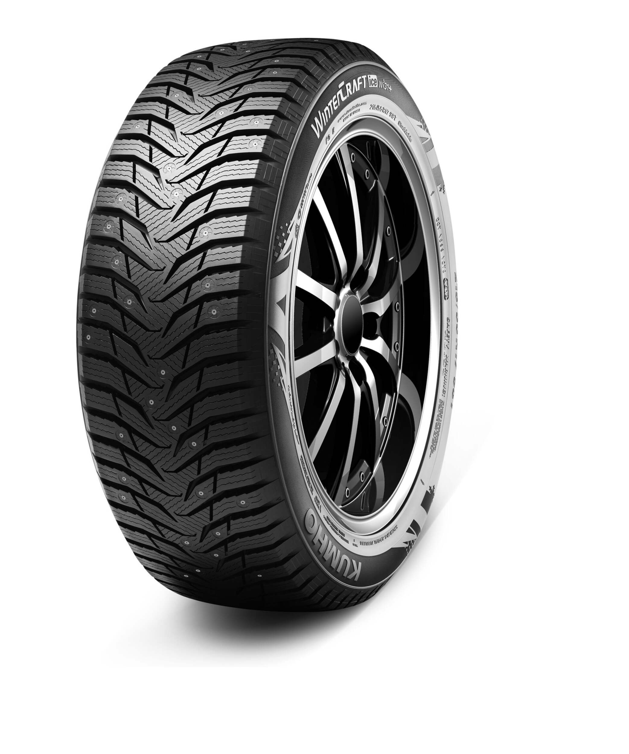Kumho Wintercraft Ice WI31+ Tire for Passenger & CUV Front_Three_Fourths_Angled_Left