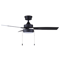 Canarm Kolt 42-in 3-Blade 3 Speeds LED Ceiling Fans with Pull Chains, Black Side_Right