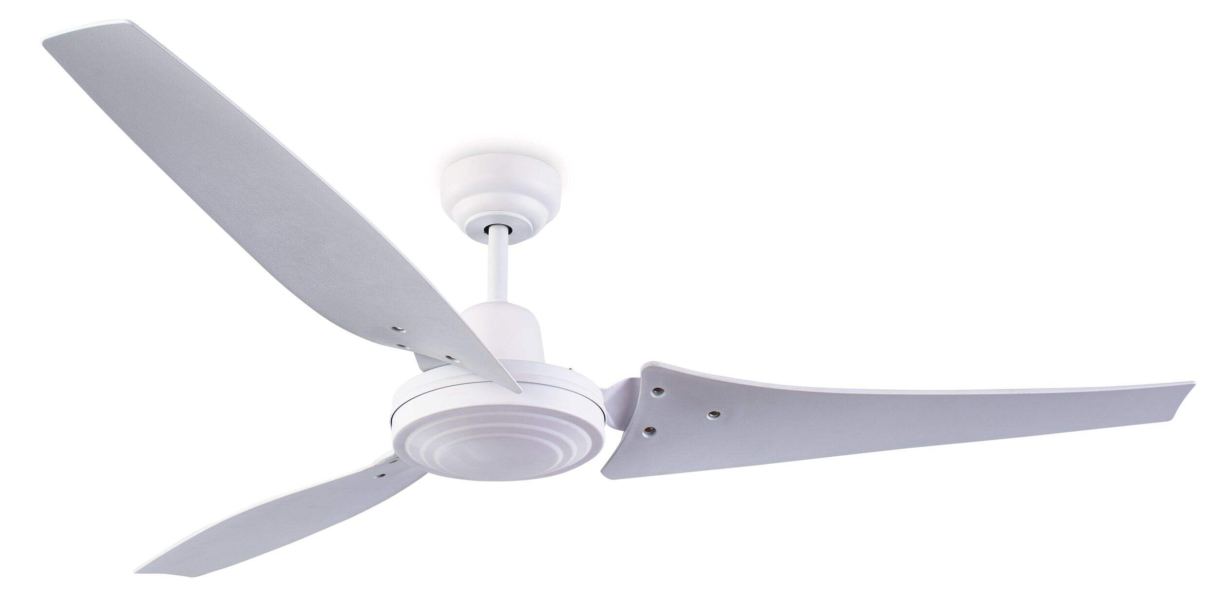 For Living 60-in 3-Blades Reversible 3-Speed Ceiling Fan with Remote (No Light), White Bottom_Plunge