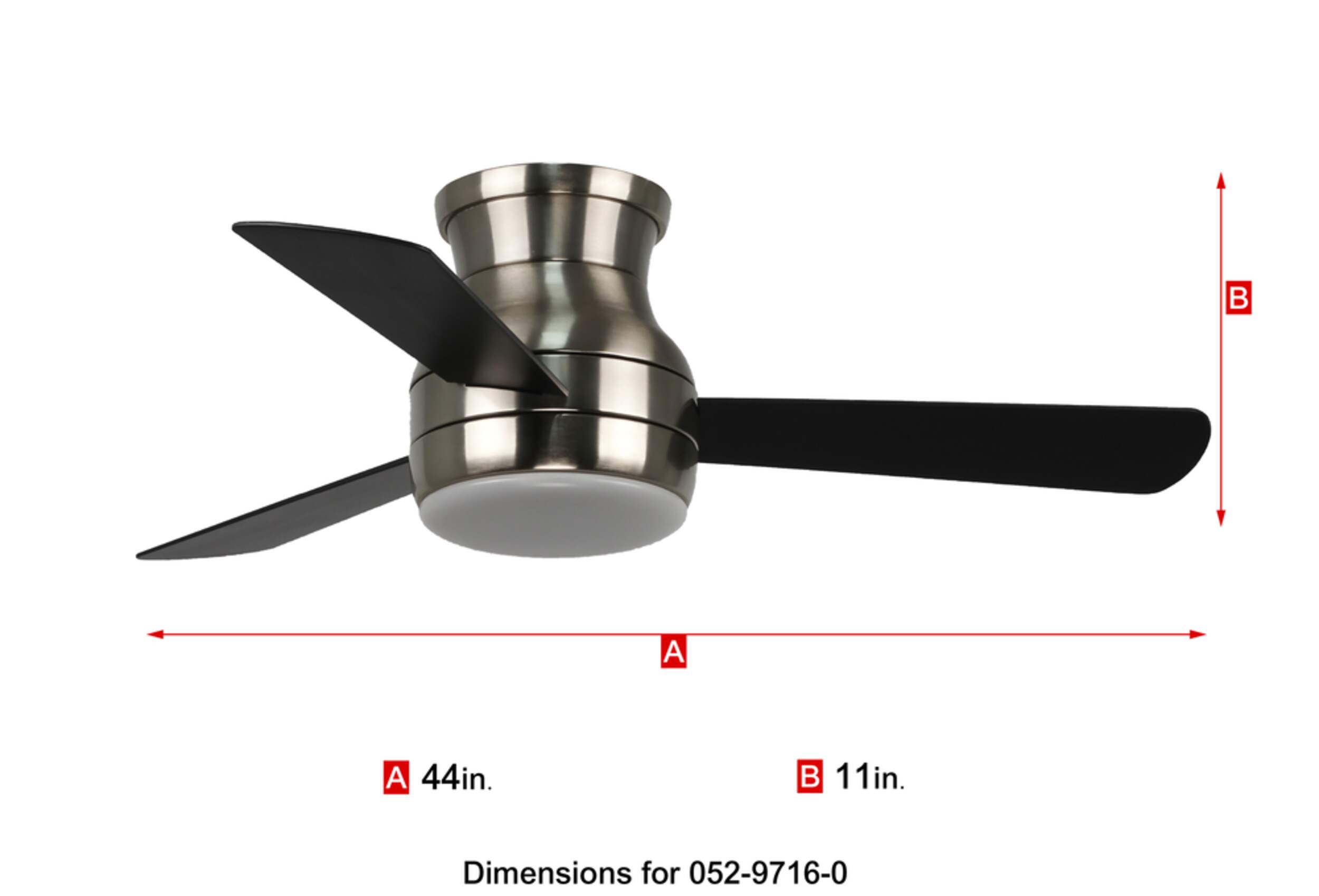 NOMA Hayden 3Reversible Blade 6Speed Ceiling Fan with Dimmable LED