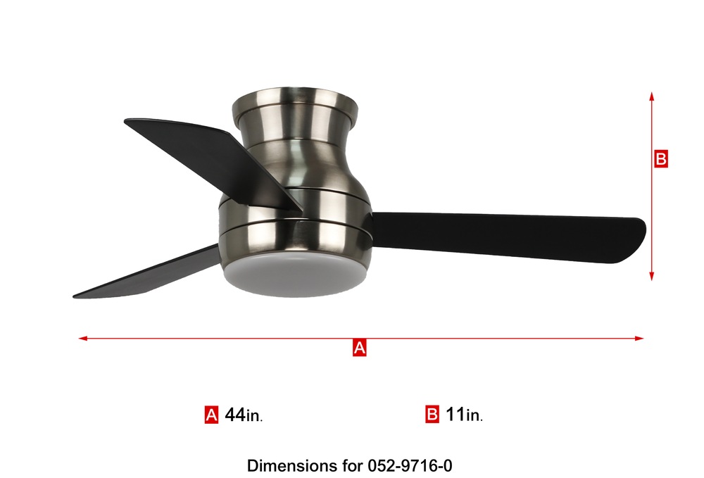 NOMA Hayden 3Reversible Blade 6Speed Ceiling Fan with Dimmable LED