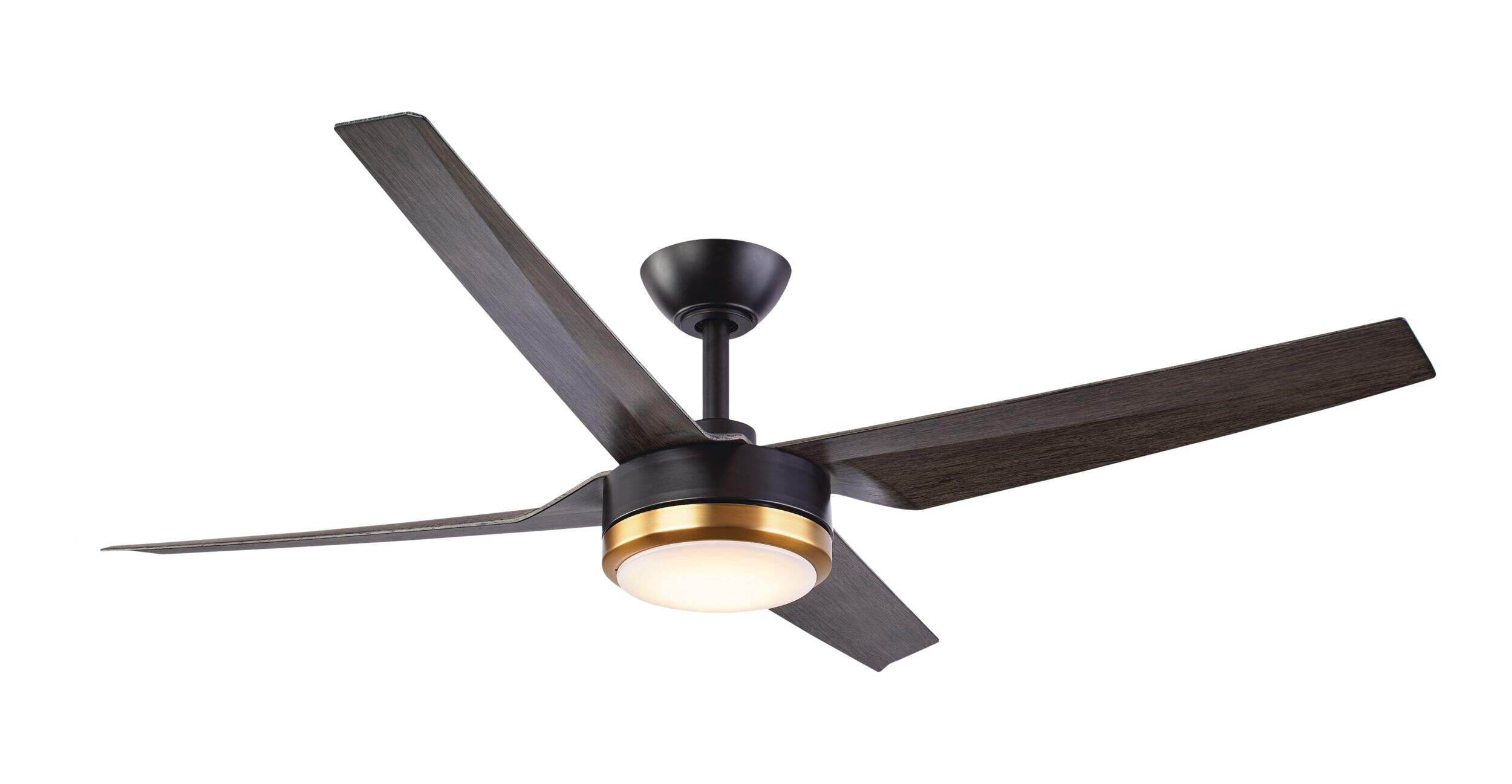 NOMA Harper  52-in Indoor/Outdoor 4-Blade Reversible 6-Speed LED Dimmable Ceiling Fan, Blacked Oak Bottom_Plunge