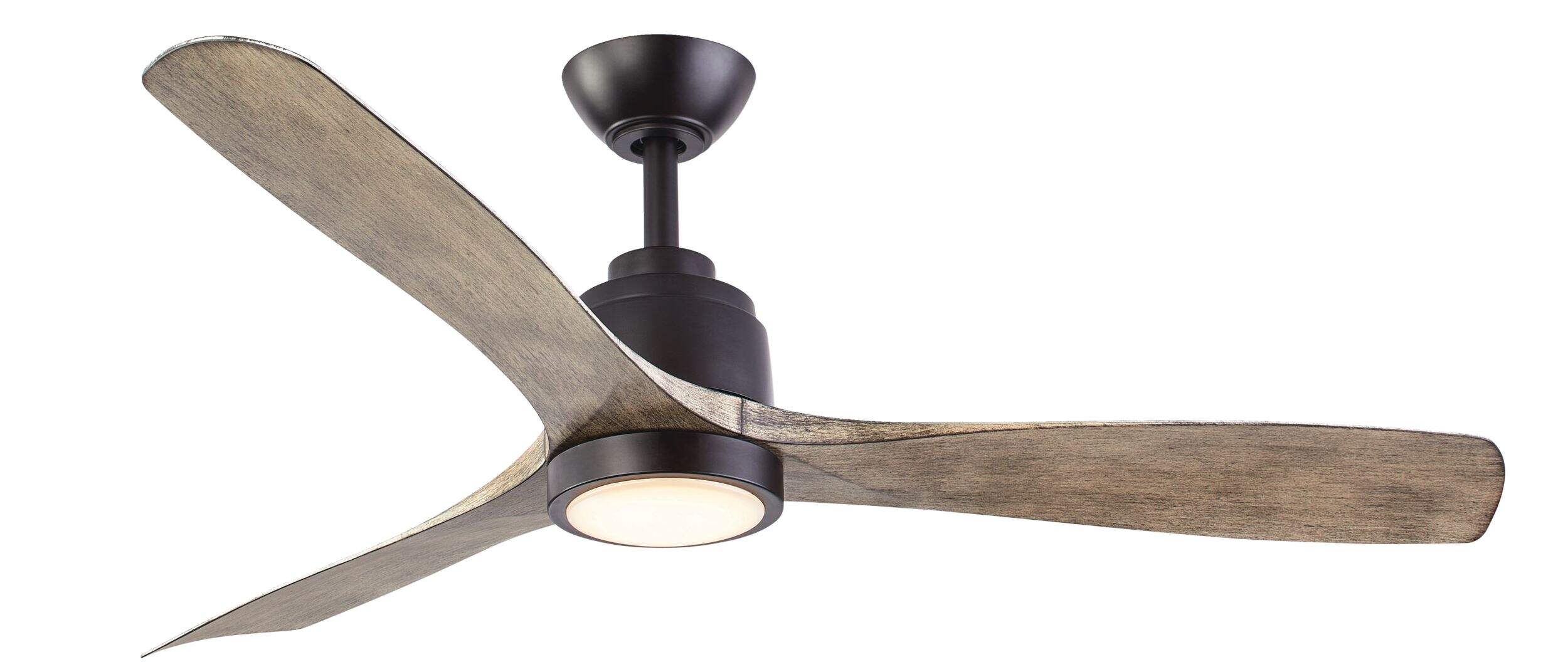 NOMA Darby 52" 3-Blade Reversible 6-Speed Dimmable LED Ceiling Fan with Remote, Matte Black Front_Angled_Left