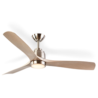 Noma Cassian 52" 3-Blade Reversible 6-Speeds Outdoor LED Ceiling Fan, Brushed Gold Bottom_Plunge