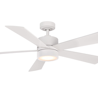 NOMA iQ 52-in 5-Blade Reversible 6-Speed Integrated LED Wi-Fi Enabled Smart Ceiling Fan , White Bottom_Plunge