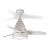 NOMA Morgan 36-in 3-Blade Reversible 6-Speed LED Ceiling Fan with Remote, White Bottom_Plunge