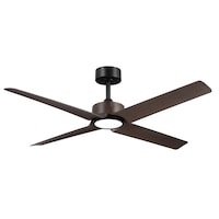 Globe Waterfall 52" Indoor/Outdoor 4-Blade Reversible 6-Speed RGB Integrated LED Ceiling Fan with Remote, Cherry/Walnut