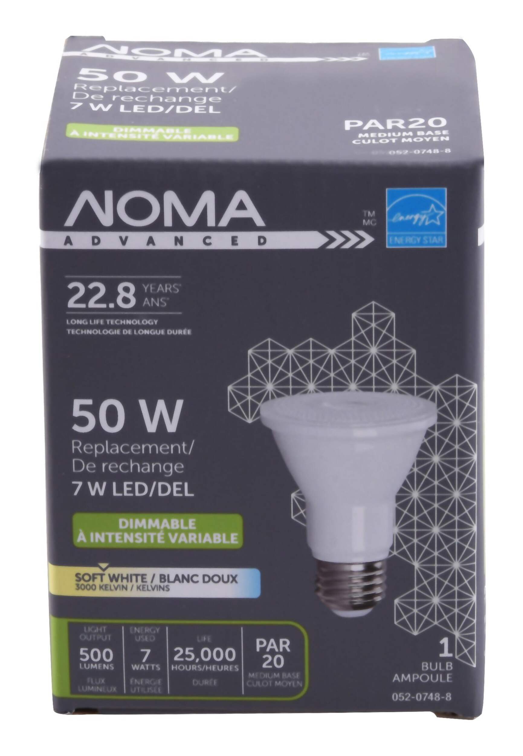 Ampoule à DEL NOMA PAR20, 50 W, intensité variable, blanc doux