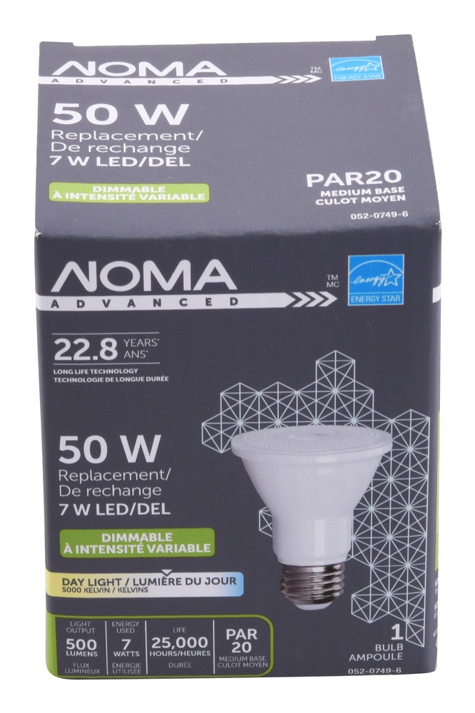NOMA LED PAR20 50W Dimmable Daylight Bulb Canadian Tire