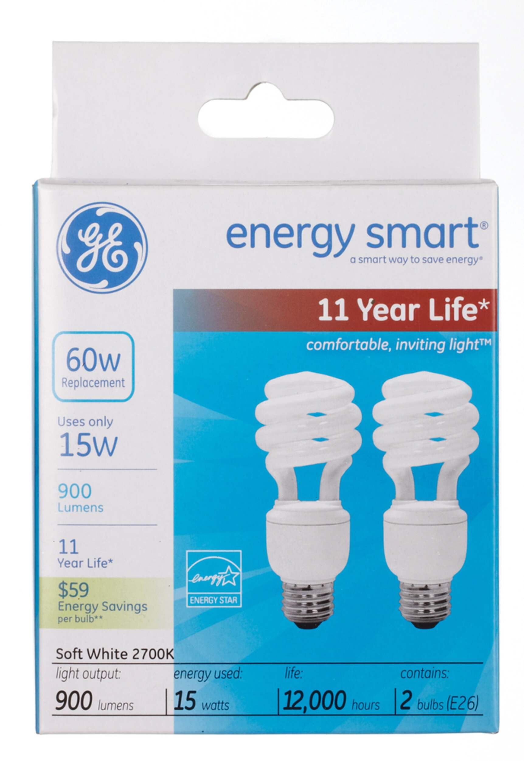 Ge 15w T3 Cfl Spiral Soft White Bulbs 2 Pk Canadian Tire