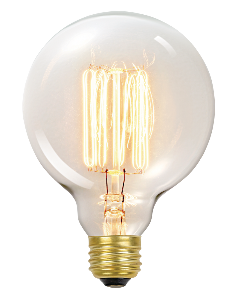 Globe Electric G25 E26 Base Vintage Incandescent Light Bulb, 245 Lumens