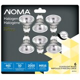 NOMA MR16 GU10 Base Dimmable Halogen Flood Light Bulbs, 2700K, 465 Lumens, Soft White, 50W, 6-pk Front_Flat