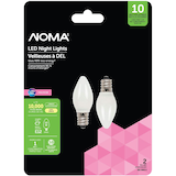 Ampoules pour projecteur à DEL non variable à culot E12 pour la nuit NOMA C7, 5 lumens, rose, 10 W, paq. 2 Front_Flat