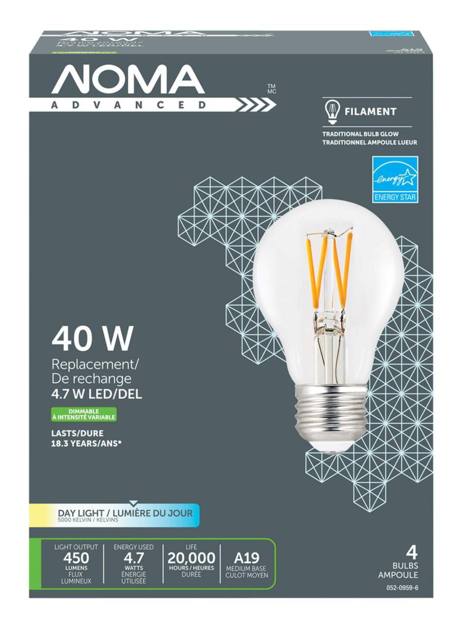 Ampoule LED allongée Aluminor transparente à filament 8W - Culot