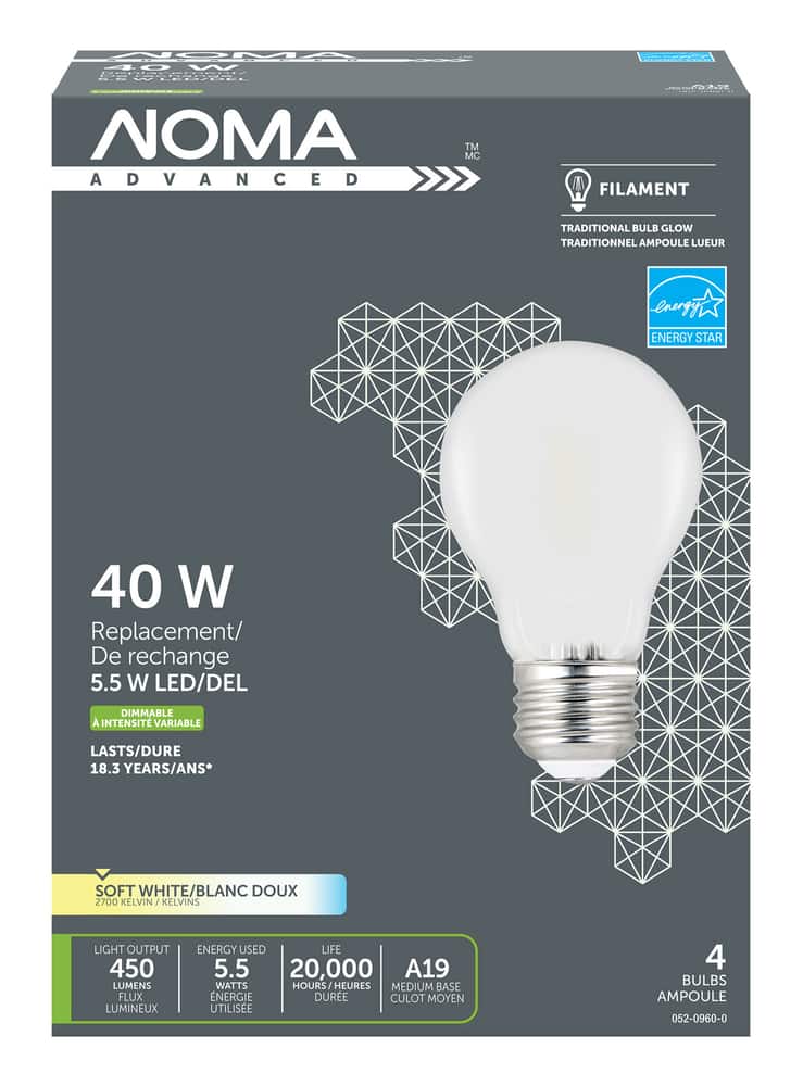 Ampoule incandescente givrée pour électroménagers à culot E26 NOMA