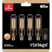 Ampoules incandescentes GLOBE T6 40 W, paq. 4 Front_Flat
