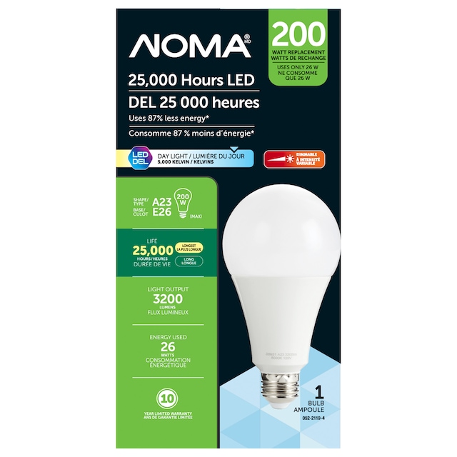 NOMA A23 200W LED Bulb Canadian Tire