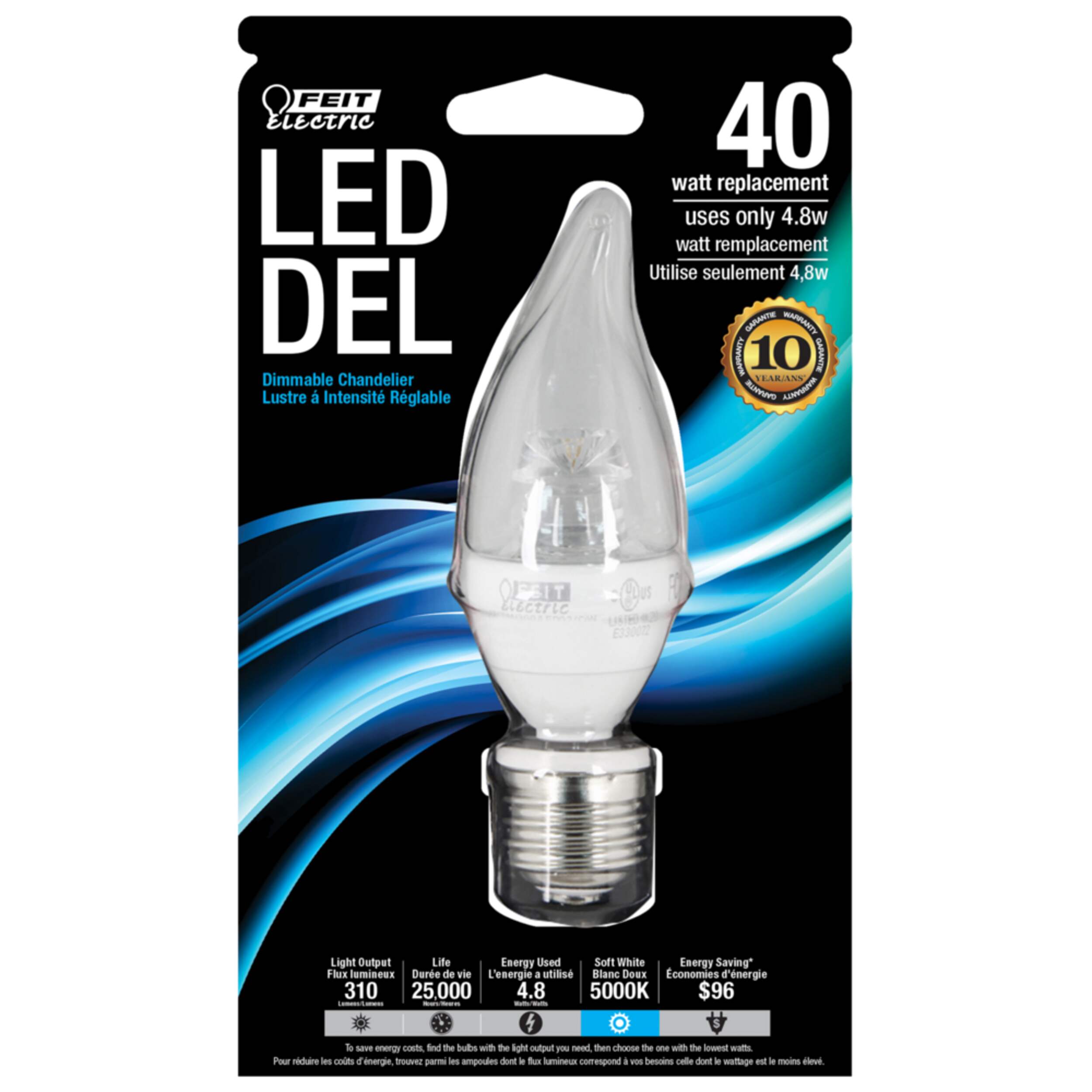 Noma Led Chandelier 40w Dimmable Daylight Bulb 