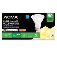 NOMA PAR20 E26 Base Dimmable LED Flood Light Bulbs, 3000K, 500 Lumens, Warm White, 50W, 3-pk Front_Flat