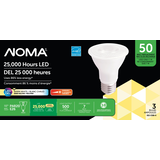 Ampoules pour projecteur à DEL à culot E26 à intensité variable NOMA PAR20, 3000K, 500 lumens, blanc chaud, 50 W, paq. 3 Front_Flat