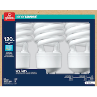 CFL Non-Dimmable Light Bulbs, Daylight, 120W, 3-pk