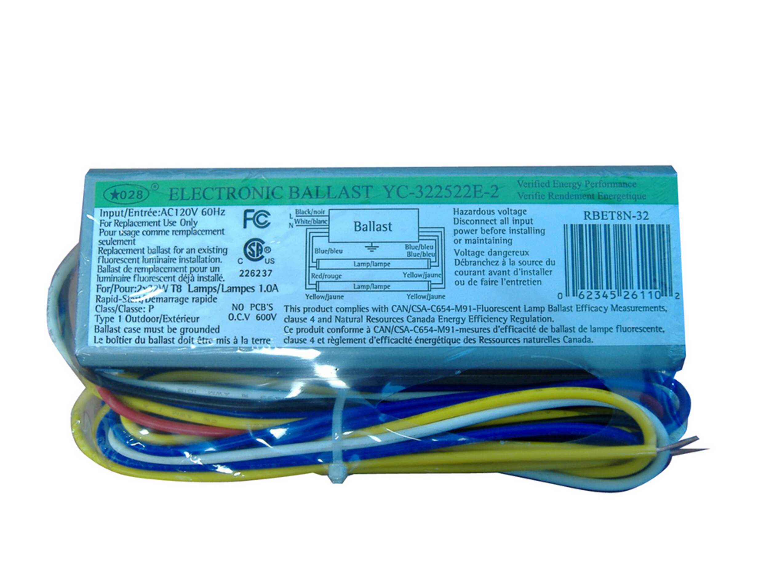 Canarm Fluorescent Replacement Electronic Ballast, 48in, 32W