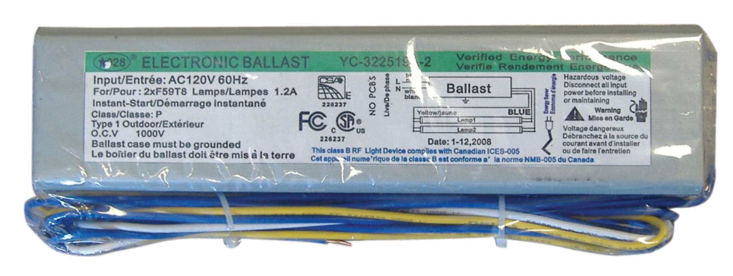 Canarm 59W Fluorescent Replacement Ballast, 96in Canadian Tire