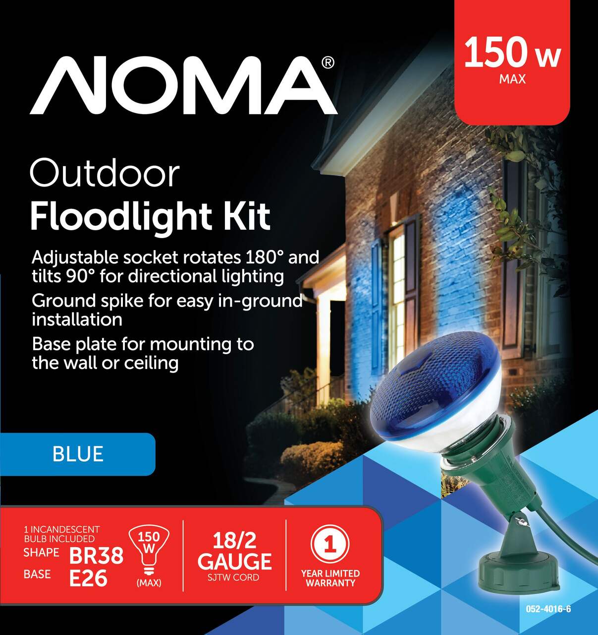 NOMA Twin-Head Halogen, Flood Light with Tripod, 2700K, Weather
