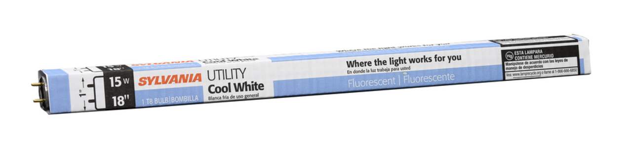 Philips T8 G13 Bi Pin Base Fluorescent Tube Light Bulb 4100K 900 Lumens Cool White 15W 18 in