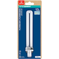 Globe Electric EnerSaver Bi-Pin Base Replacement Fluorescent Light Bulb, Cool White, 13W