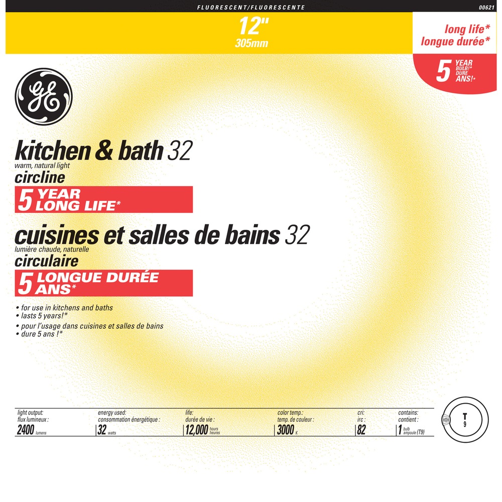 Tube fluorescent GE 32 W T9 Fluorescent Circlite, 12 po Canadian Tire