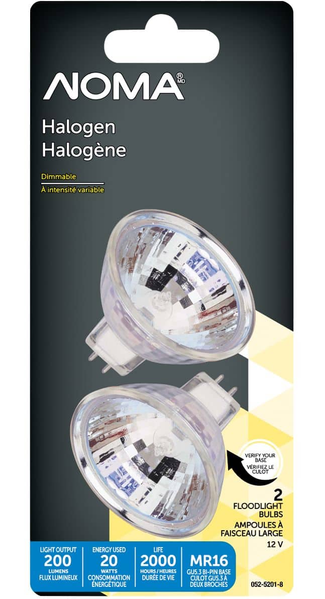 Ampoule halogène avec douille G5.3, 20W, 12V