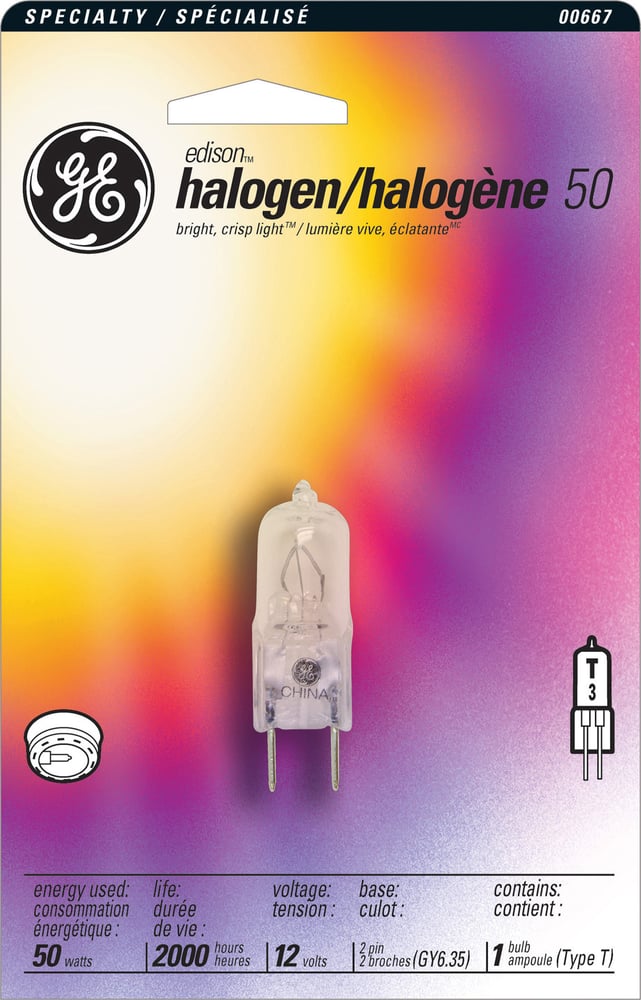 Ampoules halogènes à intensité variable transparentes pour l'intérieur à  culot à 2 broches G4 NOMA, 300 lumens, 20 W, paq. 2