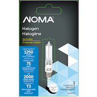 NOMA T3 JD E11 Base Fan Clear Dimmable Halogen Light Bulb Lamp, 1250 Lumens, 75W Front_Flat