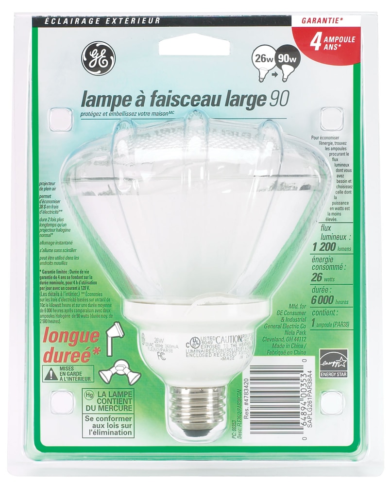 Ampoule de projecteur GE 26 W PAR38 Canadian Tire