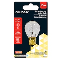 NOMA S11 E17 Base High-Intensity, Dimmable Light Bulb, 220 Lumens, Warm White, 25W Front_Flat
