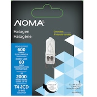 NOMA G9 Bi-Pin Base Encapsulated, Dimmable Halogen Light Bulb Lamp, 60W Front_Flat