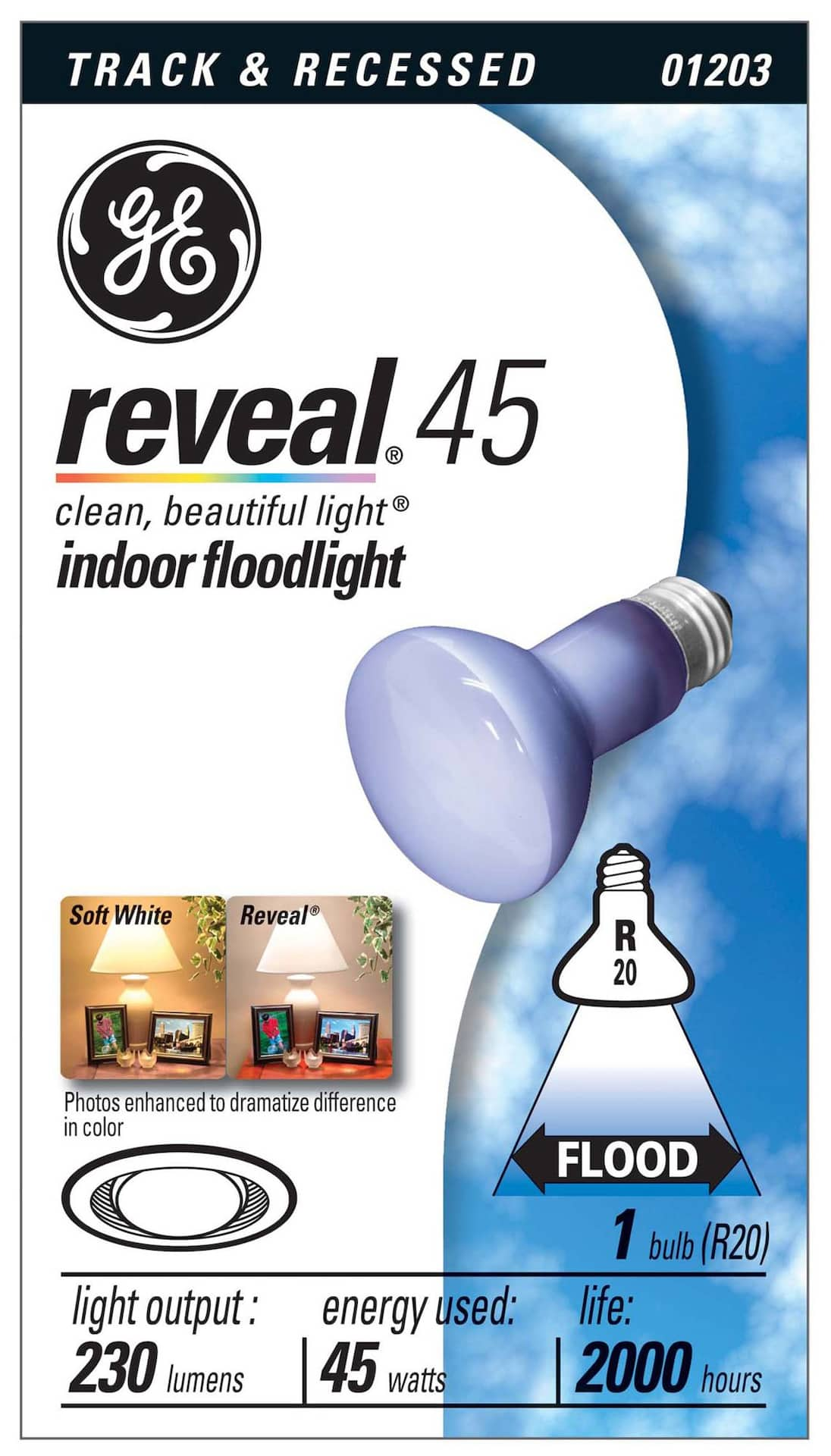 GE Reveal 45W R20 Incandescent Bulb | Canadian Tire