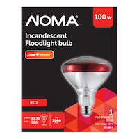 Ampoule incandescente pour projecteur à culot E26 à intensité variable NOMA BR38, rouge, 100 W