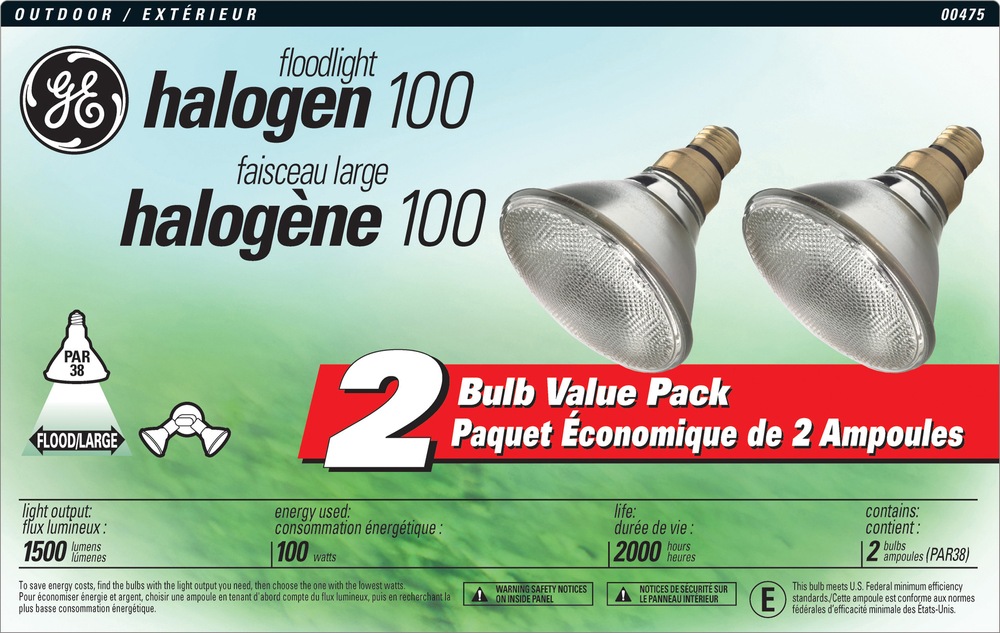 GE 100W PAR38 Standard Halogen Floodlight Bulb Canadian Tire