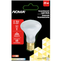 NOMA R14 E17 Base Accent Spotlight Dimmable Light Bulb, 2700K, 130 Lumens, Warm White, 25W Front_Flat