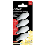 NOMA C7 E12 Base Night Dimmable Incandescent Light Bulbs, 12 Lumens, Warm White, 4W, 4-pk Front_Flat