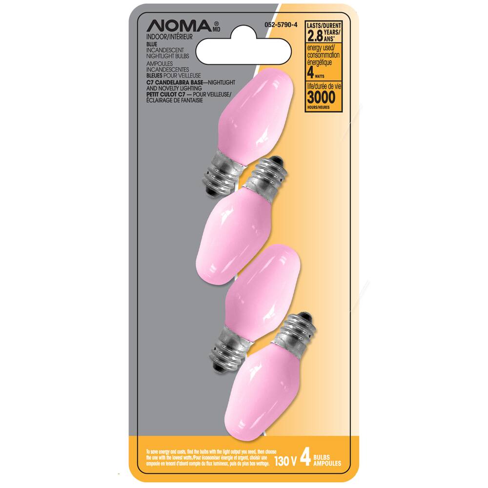 pink night light bulbs